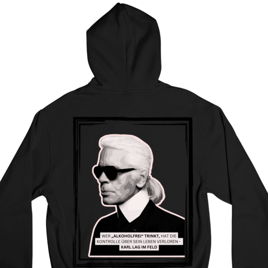 Karl lag im Feld Backprint | Unisex Hoodie