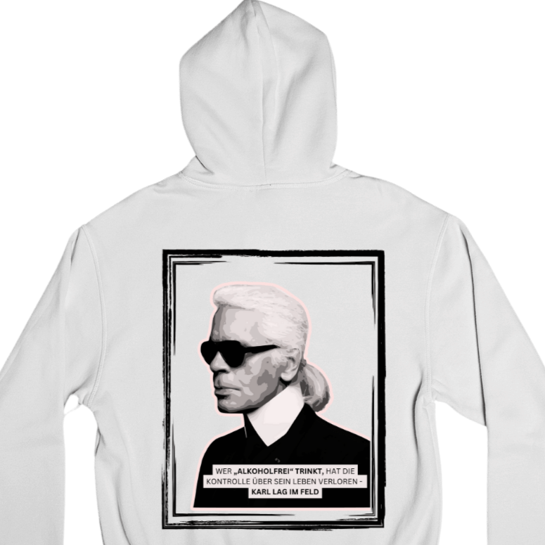 Karl lag im Feld Backprint | Unisex Hoodie