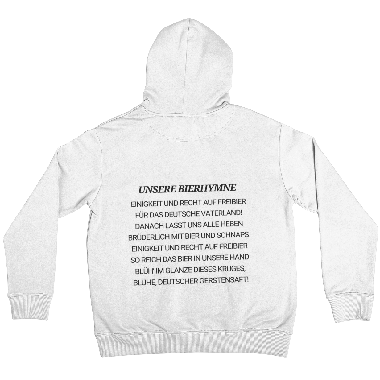 Unsere Bierhymne Backprint | Unisex Hoodie