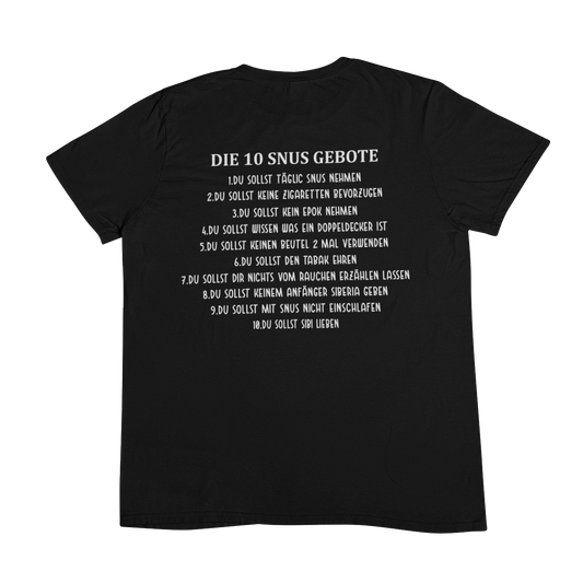 10 Snus Gebote (Backprint) - Unisex Shirt