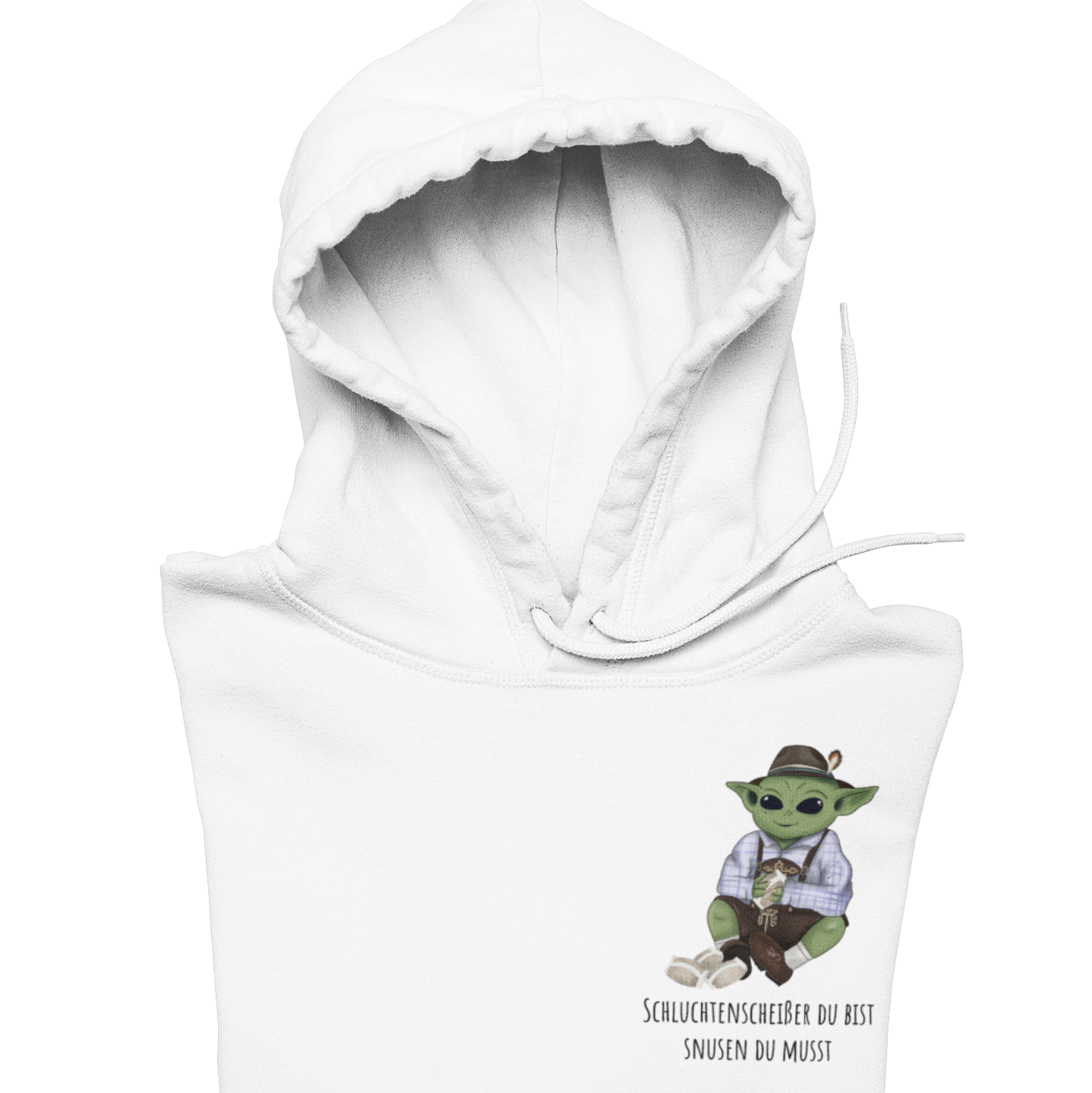 Schluchtenscheißer du bist Brustprint | Unisex Hoodie