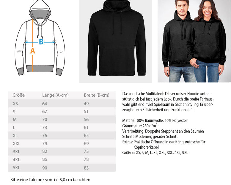 * Kann Spuren  Brustprint  | Unisex Hoodie