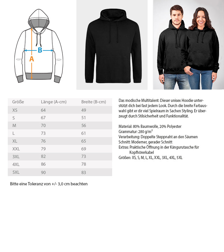 Du und Ich Taschendruck | Unisex Hoodie