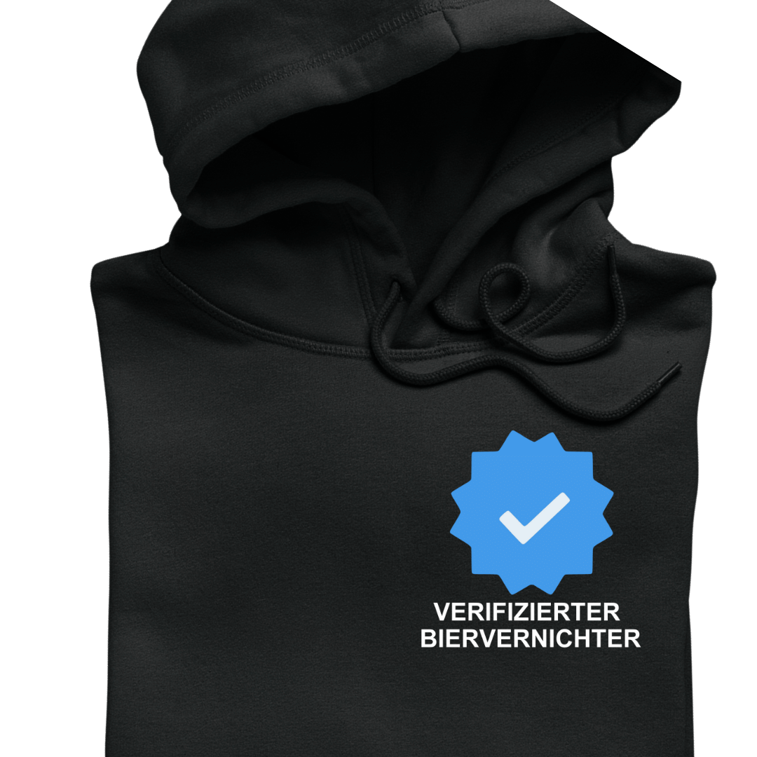 Verifizierter Biervernichter Brustprint | Unisex  Hoodie