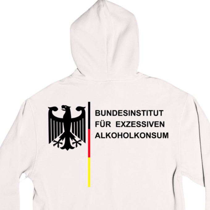Bundesinstitut Exzessiver Alkoholkonsum Backprint | Unisex  Hoodie