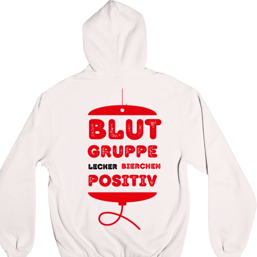 Blutgruppe Backprint | Unisex Hoodie
