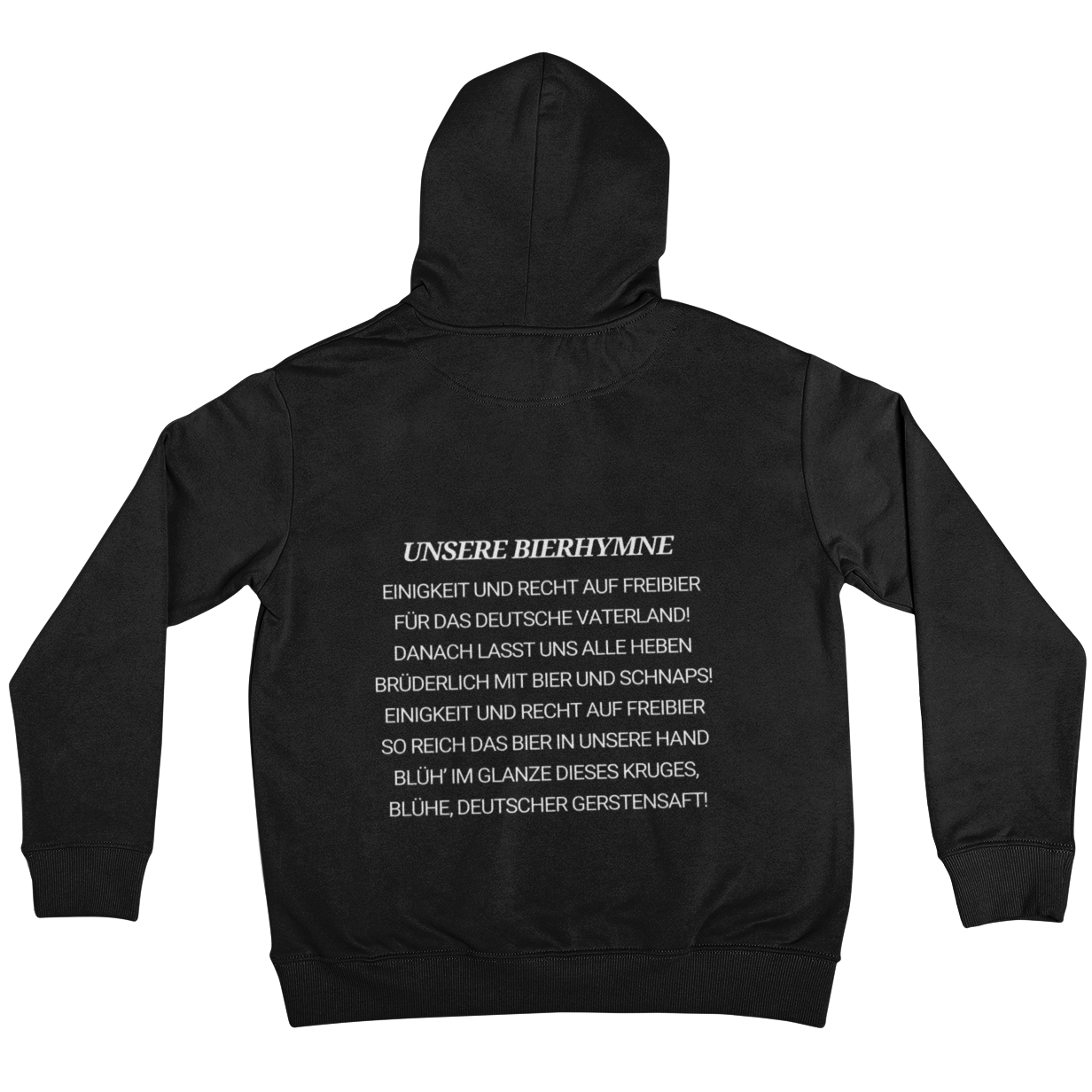 Unsere Bierhymne Backprint | Unisex Hoodie