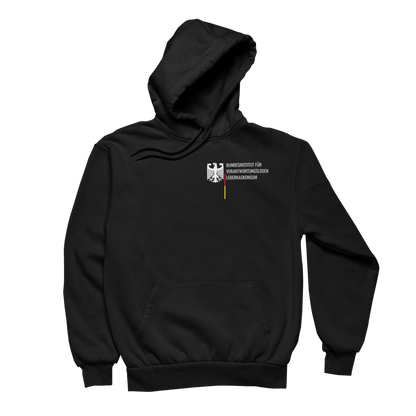 Bundesinstitut verantwortungslosen Leberkaskonsum Brustprint | Unisex Hoodie