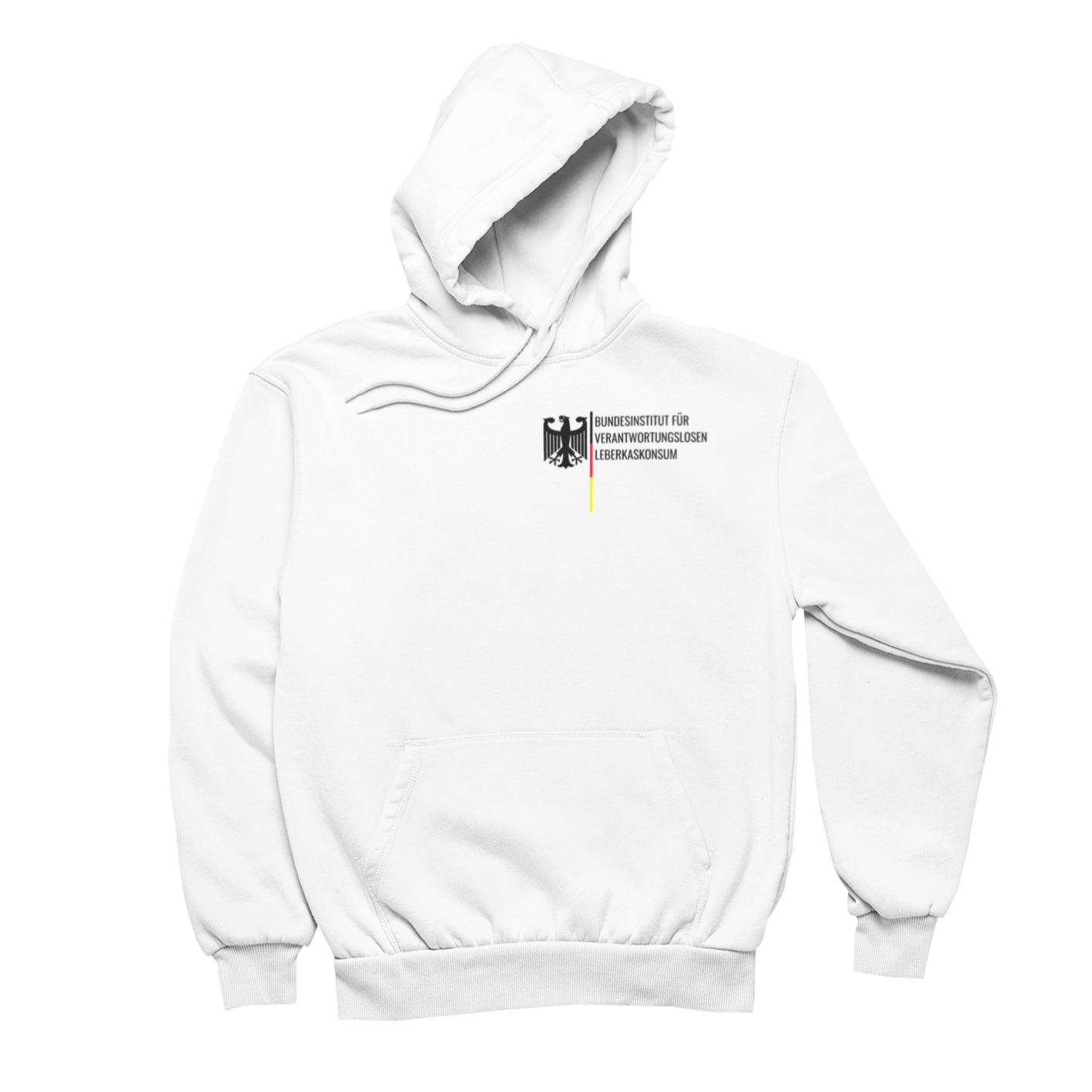Bundesinstitut verantwortungslosen Leberkaskonsum Brustprint | Unisex Hoodie