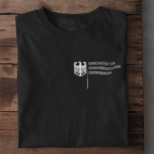 Bundesinstitut verantwortungslosen Leberkaskonsum Brustprint | Unisex Shirt