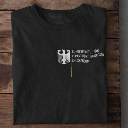 Bundesinstitut verantwortungslosen Snuskonsum Brustprint | Unisex Shirt
