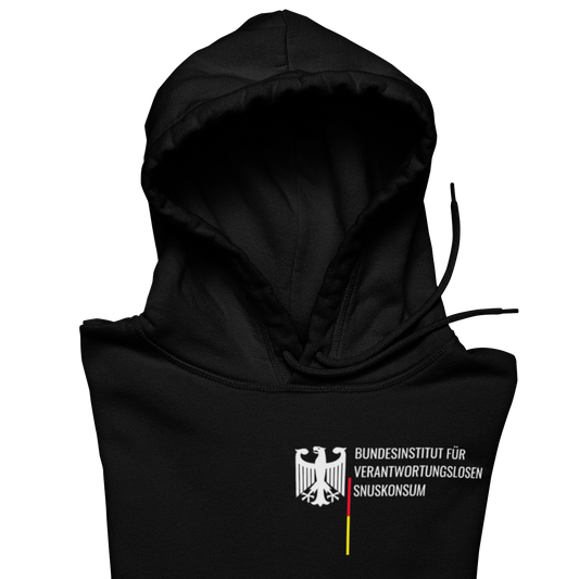 Bundesinstitut verantwortungslosen Snuskonsum  Brustprint | Unisex Hoodie