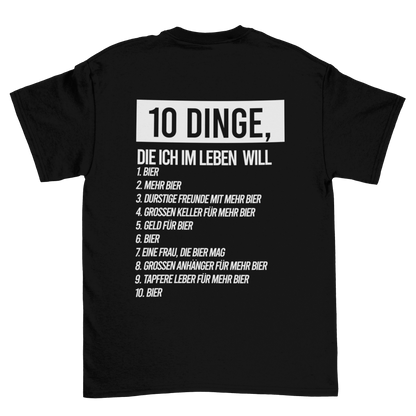 10 Dinge Backprint |  Unisex Shirt