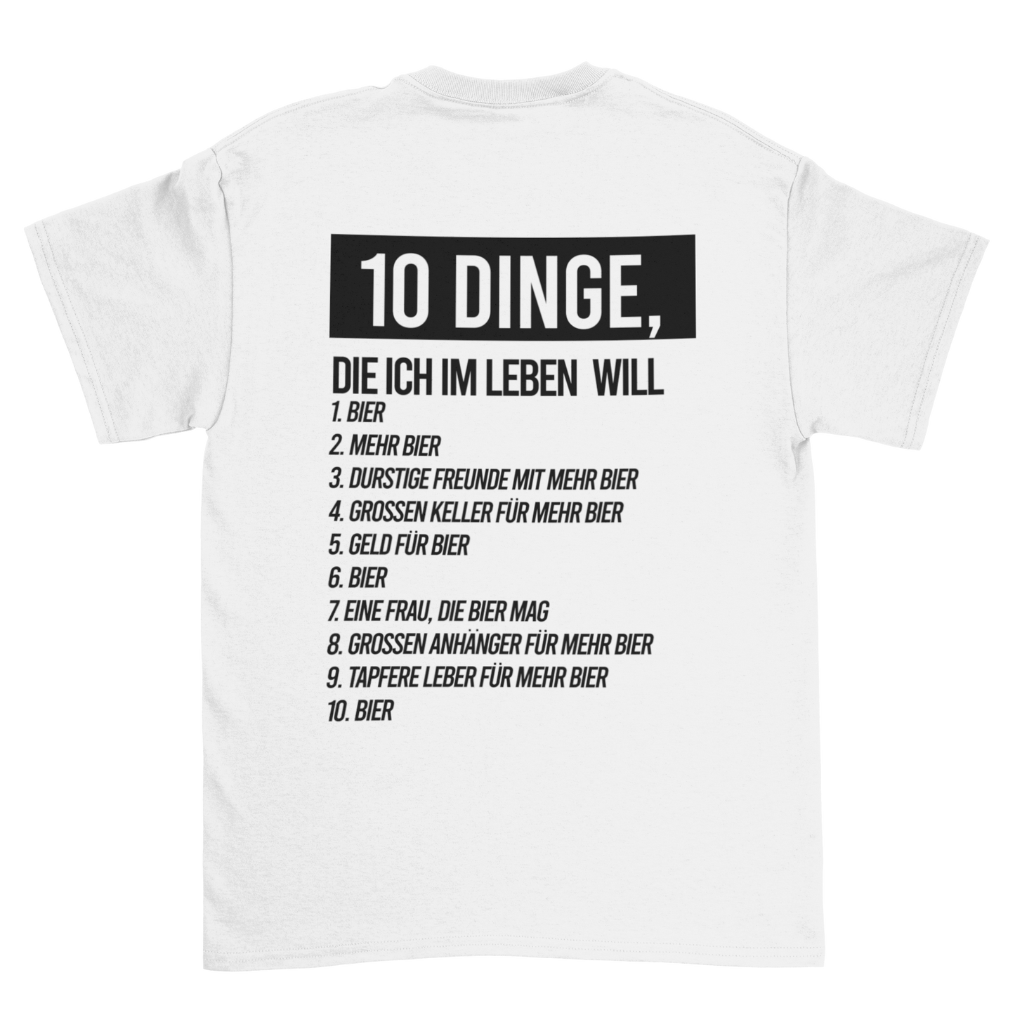 10 Dinge Backprint |  Unisex Shirt