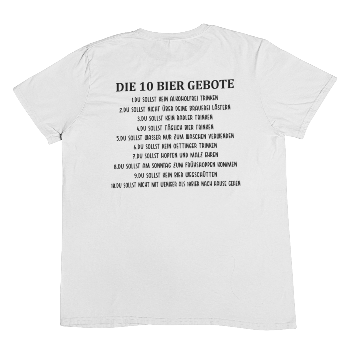 10 Bier Gebote Backprint | Unisex Shirt