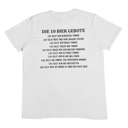 10 Bier Gebote Backprint | Unisex Shirt