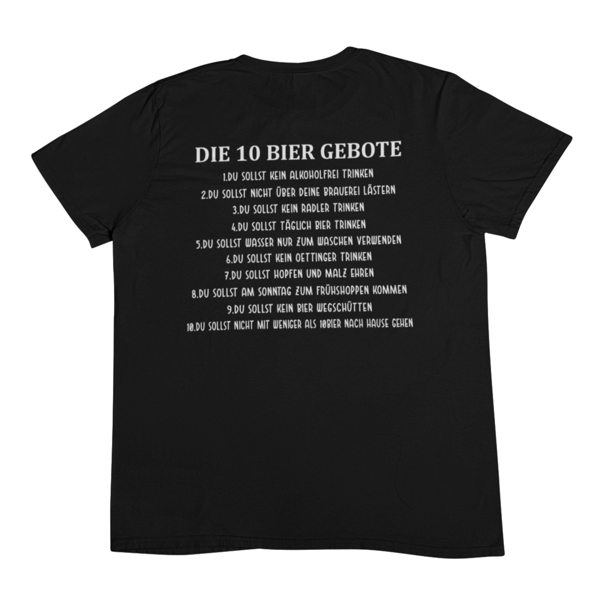 10 Bier Gebote Backprint | Unisex Shirt