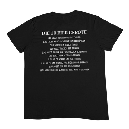 10 Bier Gebote Backprint | Unisex Shirt