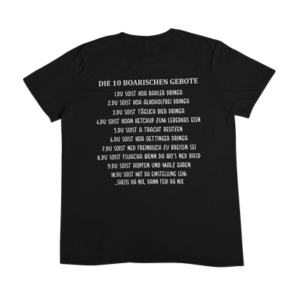 10 boarischen Gebote Backprint | Unisex Shirt
