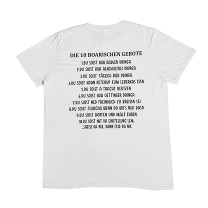 10 boarischen Gebote Backprint | Unisex Shirt