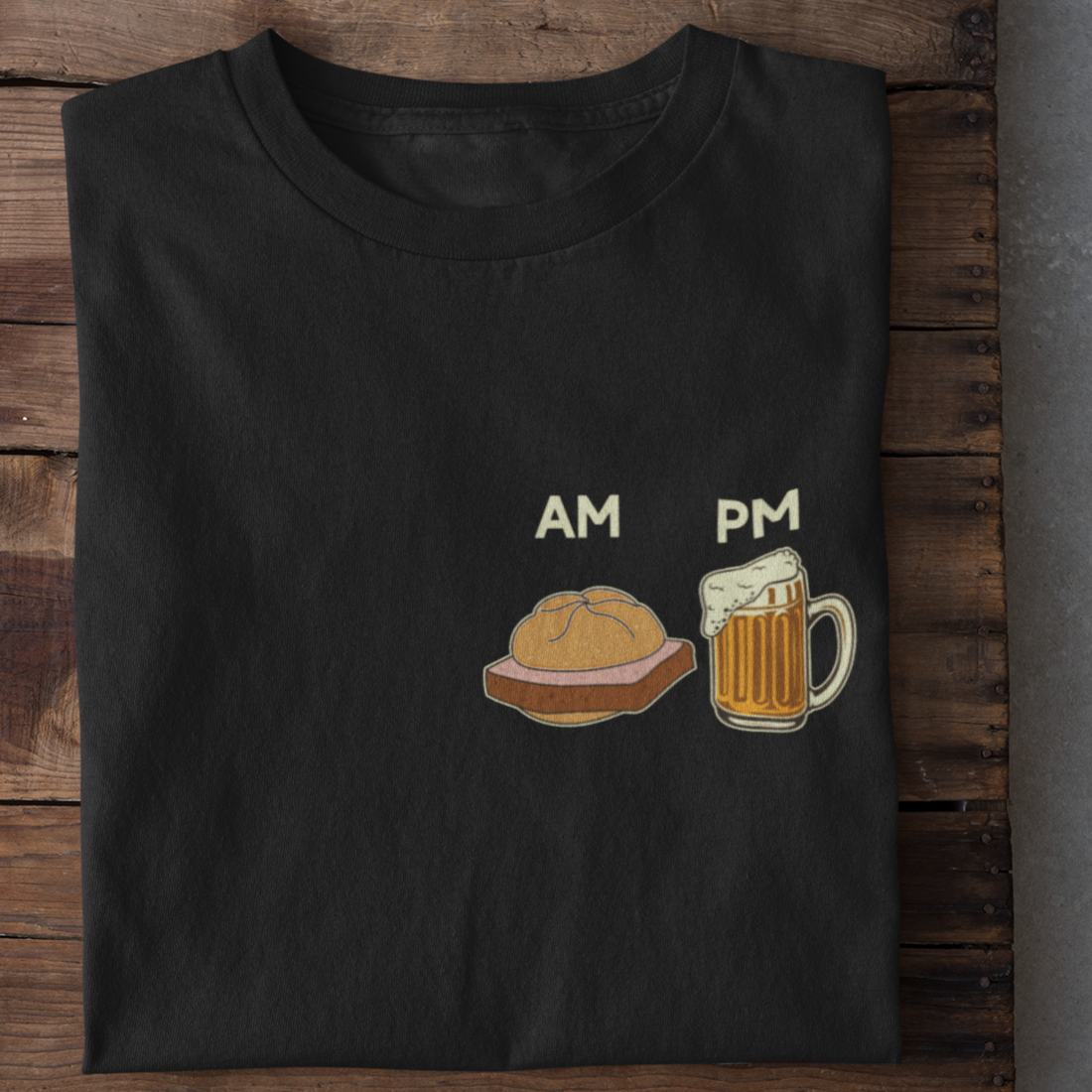 Leberkäse und Bier Brustprint |  Unisex Shirt