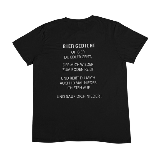 Bier Gedicht  Backprint  | Unisex Shirt