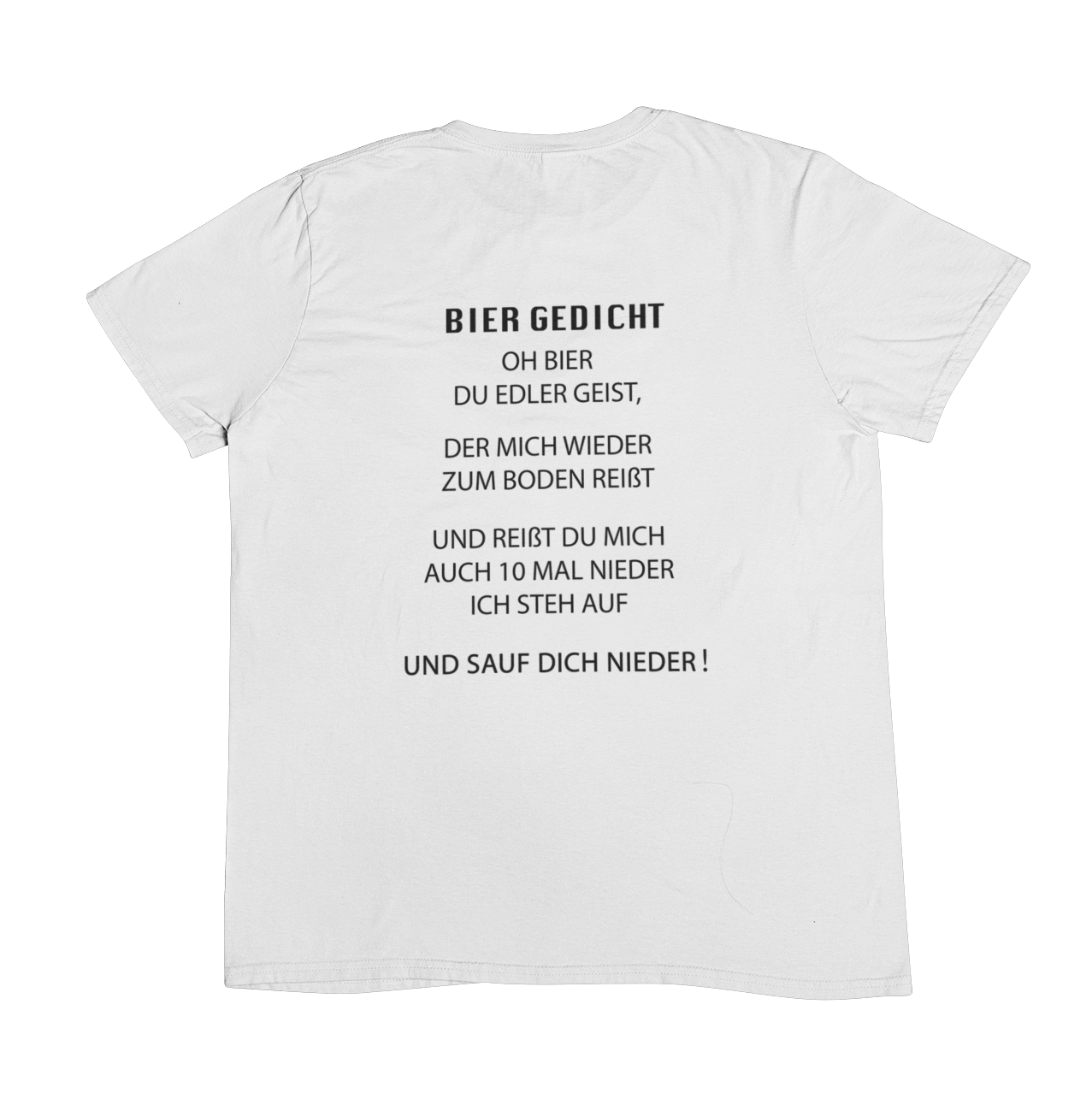Bier Gedicht  Backprint  | Unisex Shirt
