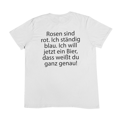 Ich ständig blau Backprint | Unisex Shirt