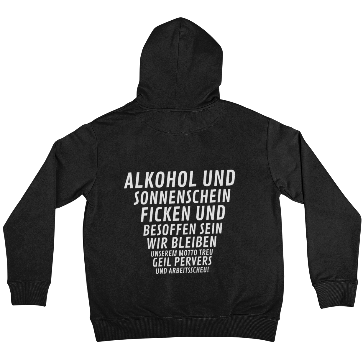 Alkohol und Sonnenschein Backprint | Unisex Hoodie