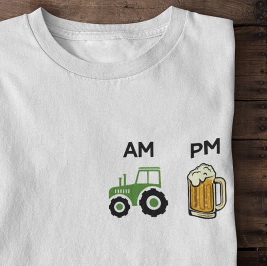 Traktor und Bier  Brustprint | Unisex Shirt