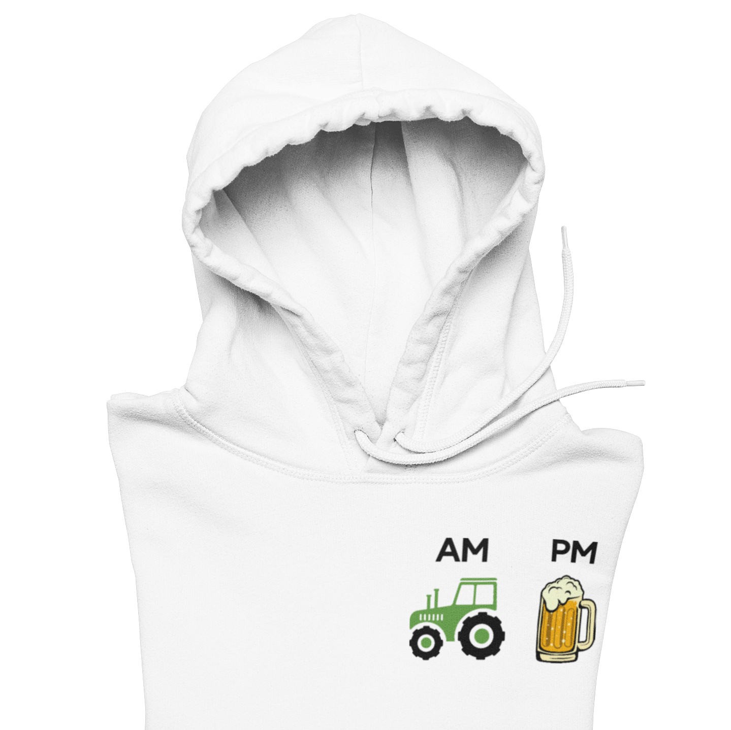 Traktor und Bier  Brustprint | Unisex Hoodie