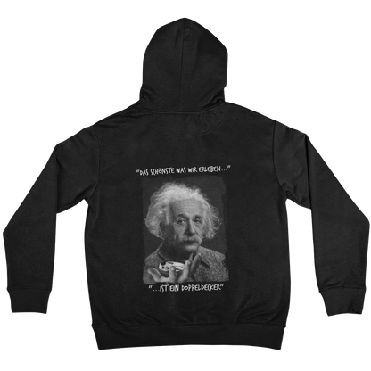 Einstein Doppeldecker Backprint  | Unisex Hoodie