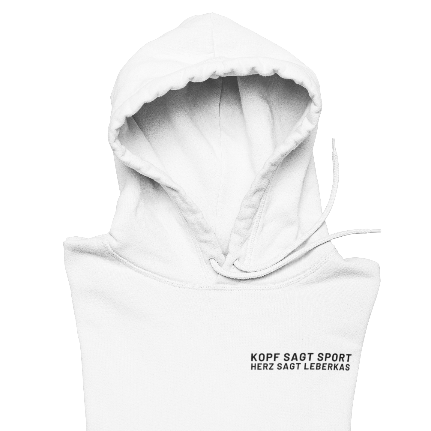 Herz sagt Leberkas Brustprint | Unisex Hoodie