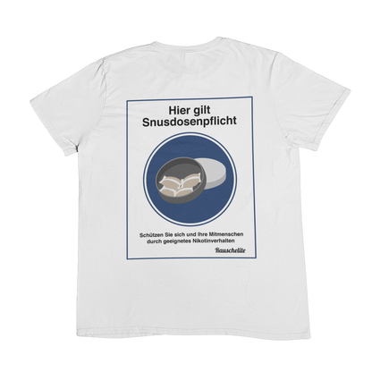 Snusdosenpflicht  Backprint | Unisex Shirt