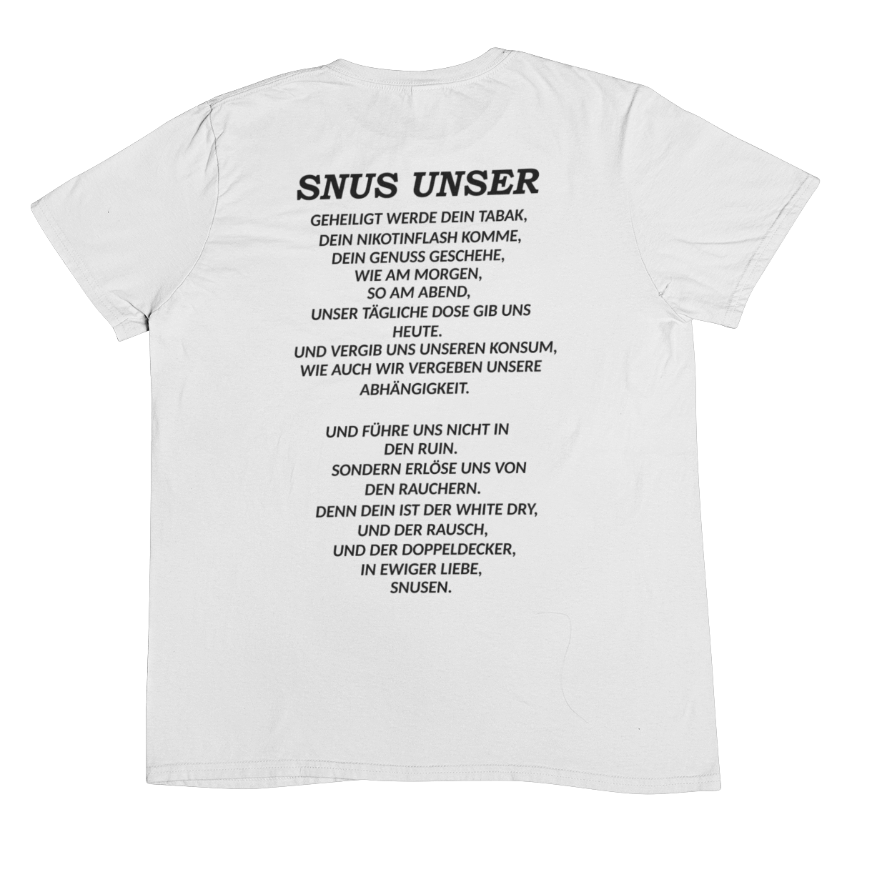 Snus Unser Backprint | Unisex Shirt