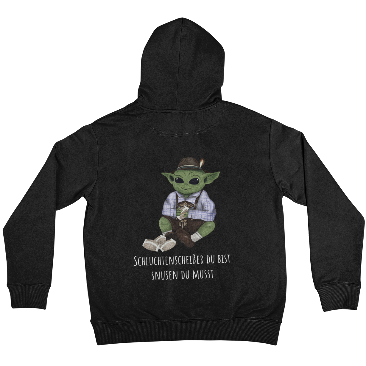 Schluchtenscheißer du bist  Backprint | Unisex Hoodie